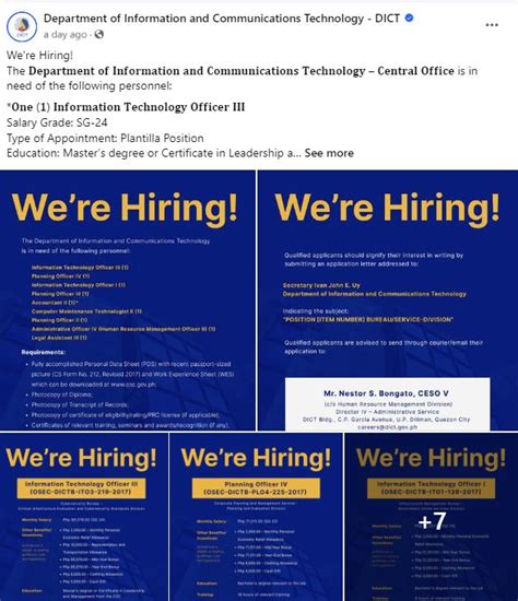 dict hiring 2024|Department of Information and Communications Technology .